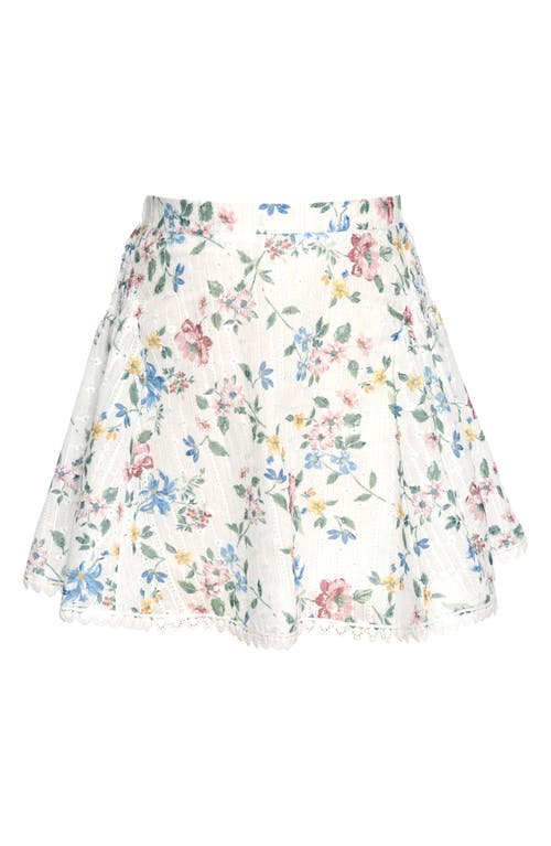 Hannah Banana Kids' Print Flare Miniskirt In Multi