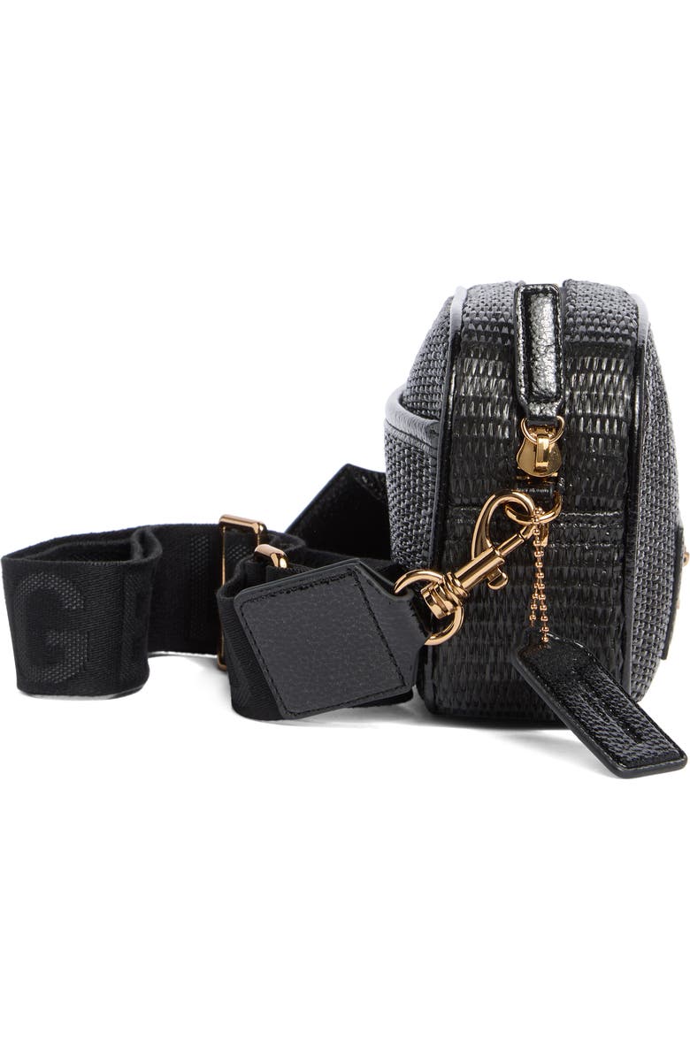 Kurt Geiger London Chiswick Raffia Camera Bag, Alternate, color, Black