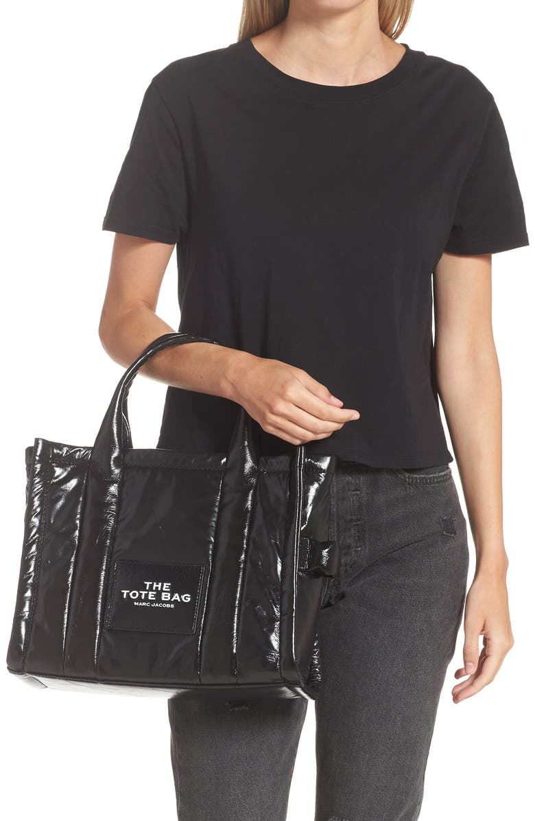 Marc Jacobs The Crinkle Leather Medium Tote Bag, Alternate, color,