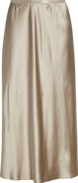 Max Mara Carnet Silk Satin Midi Skirt | Nordstrom