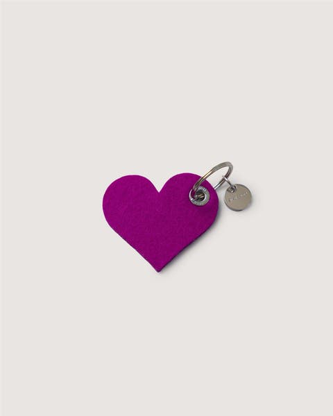 Merino Wool Heart Key Fob