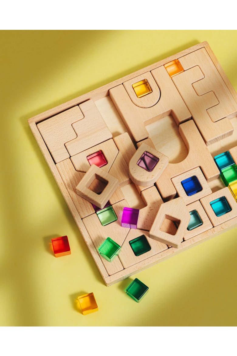 Barca Castle Wood & Acrylic Construction Block Set, Alternate, color, Multicolor