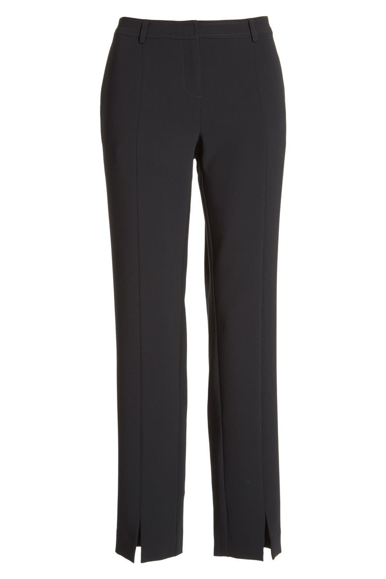Collection 'Jennifer' Crepe Marocain Ankle Pants, Alternate, color, CAVR CAVIAR