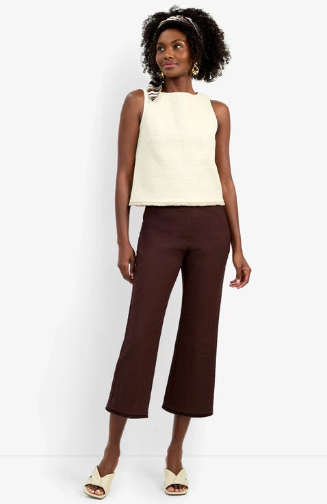 Port Sleeveless Structured Woven Tank Top