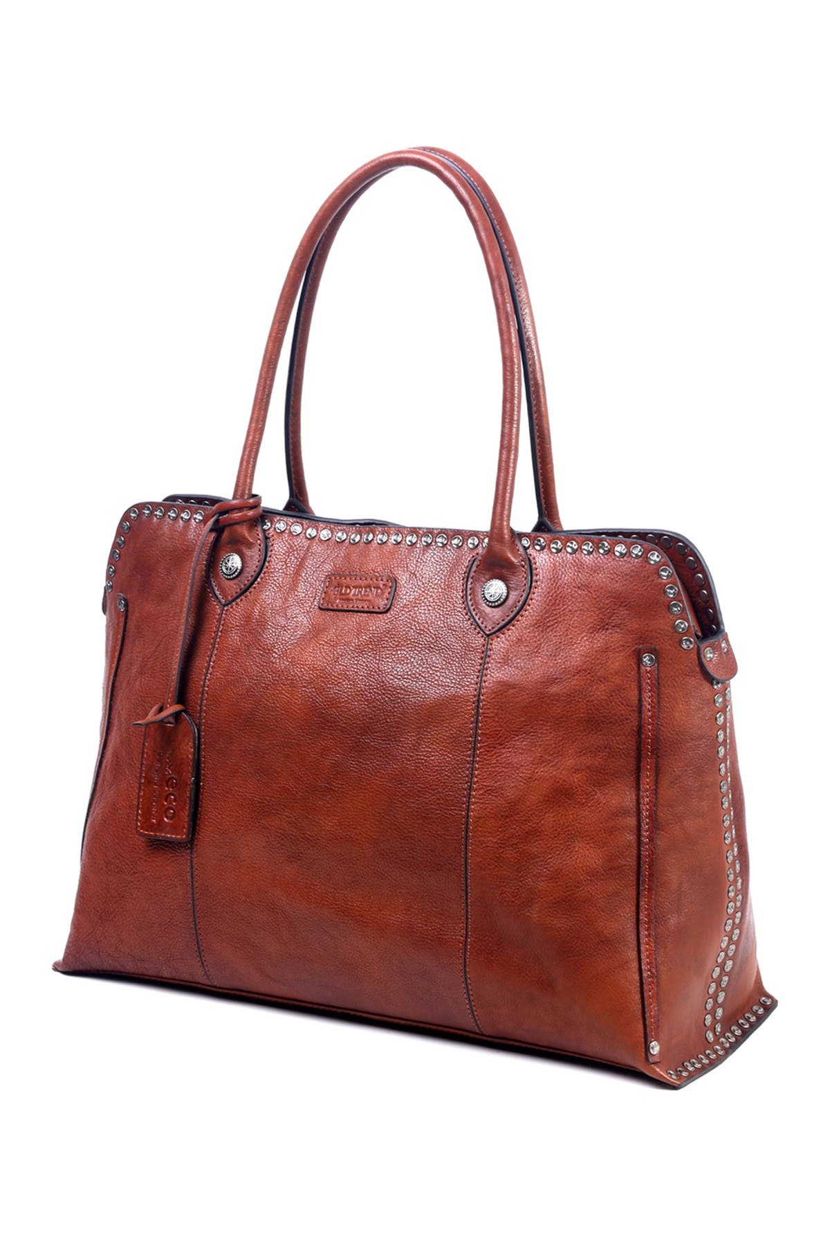 OLD TREND Soul Stud Leather Satchel Bag