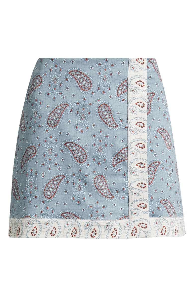 Hill House Home The Tyla Print Faux Wrap Miniskirt, Alternate, color, Gemstone Mosaic Dusty Blue