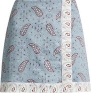 Hill House Home The Tyla Print Faux Wrap Miniskirt