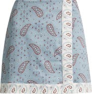Hill House Home The Tyla Print Faux Wrap Miniskirt