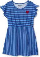 Lands' End Girls Short Sleeve Gathered Waist Tunic Top