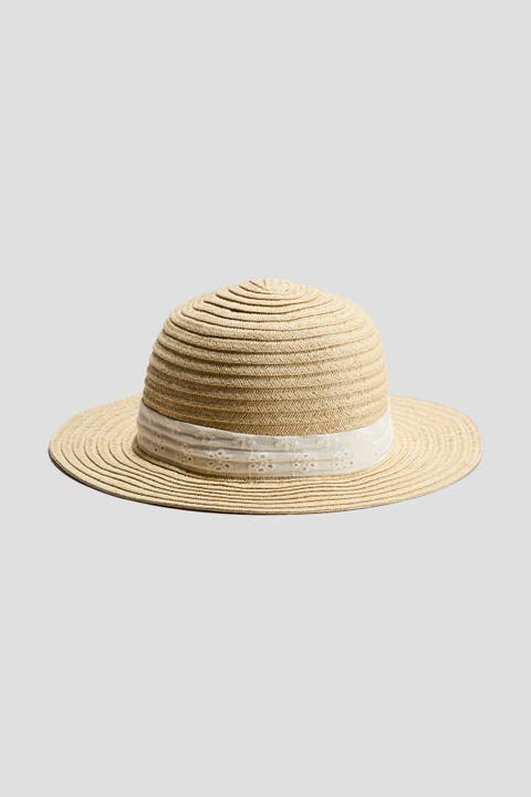 Knot-detail straw hat