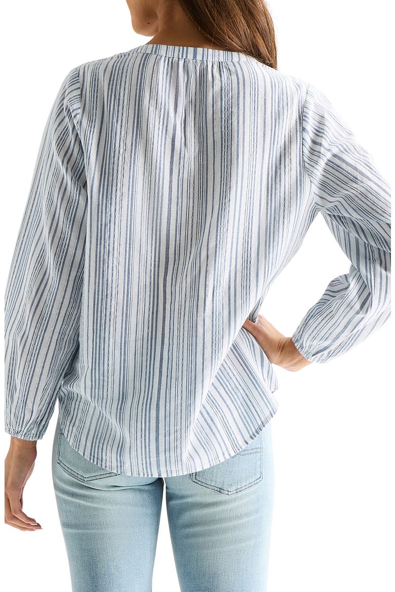 Stitched Yoke Long Sleeve Button-Up Shirt, Alternate, color, BLUE STRIPE