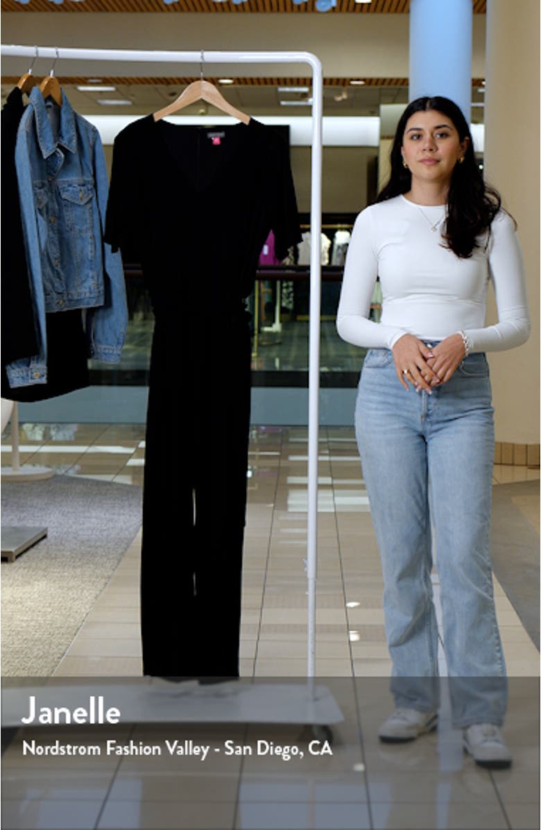 V-Neck Wide Leg Jumpsuit, sales video thumbnail