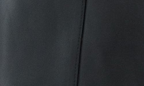 Michael Kors Oversize Leather Blazer In Black