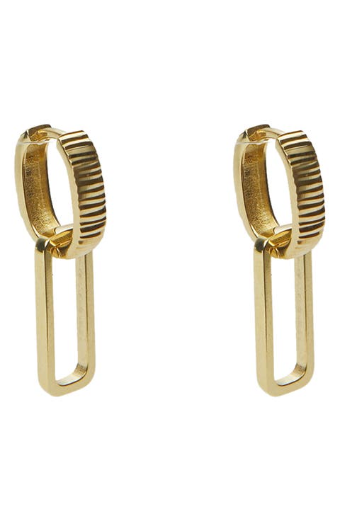 Double Hoop Drop Earrings