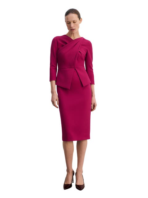 Alina Peplum Midi Dress