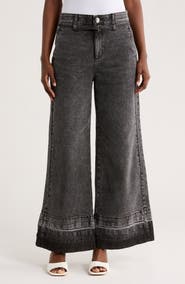 Democracy Tie Waist Wide Leg Jeans