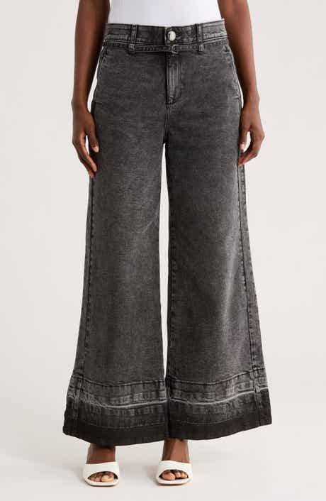 Democracy Tie Waist Wide Leg Jeans
