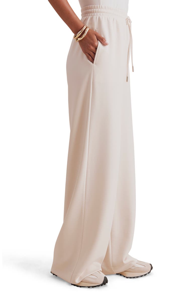 x Cellajaneblog Scuba Knit Wide Leg Sweats, Alternate, color, PORCELAIN BEIGE