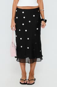 Princess Polly Kessiah Sequin Low Rise Midi Skirt