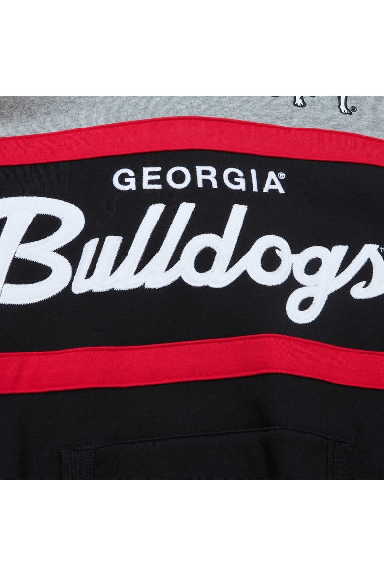 Men's Mitchell & Ness Black Georgia Bulldogs Head Coach Pullover Hoodie, Alternate, color, Black