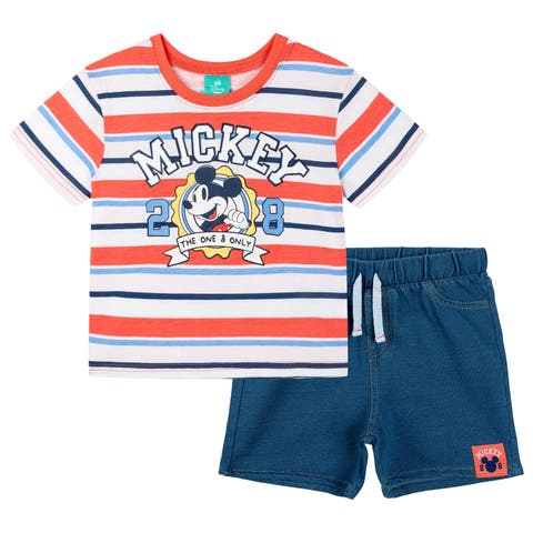 Mickey Mouse Baby French Terry 2-Piece T-Shirt and Shorts Set (Baby)