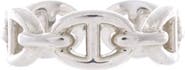 Pre-Owned Hermes Chaine d'Ancre Enchainee Ring Sterling Silver Small