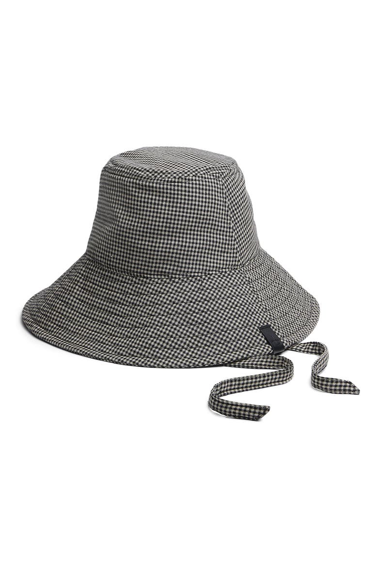 Harper Bucket Hat, Main, color, BLACK GINGHAM