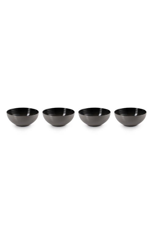 Le Creuset Vancouver Set Of 4 Soup Bowls In Oyster