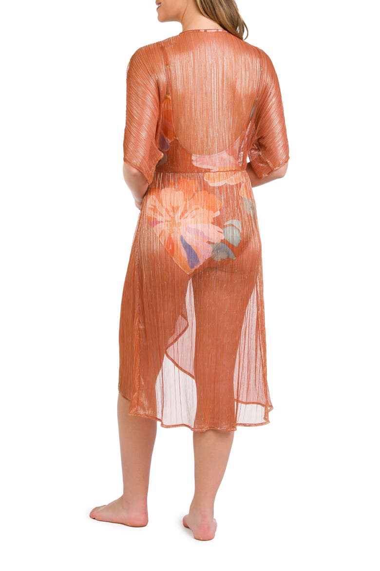 Golden Hour Twist Front Cover-Up Dress, Alternate, color, COPPER