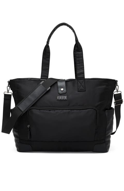 Voyage 25L Twill and Vegan Leather Weekender Duffel Bag