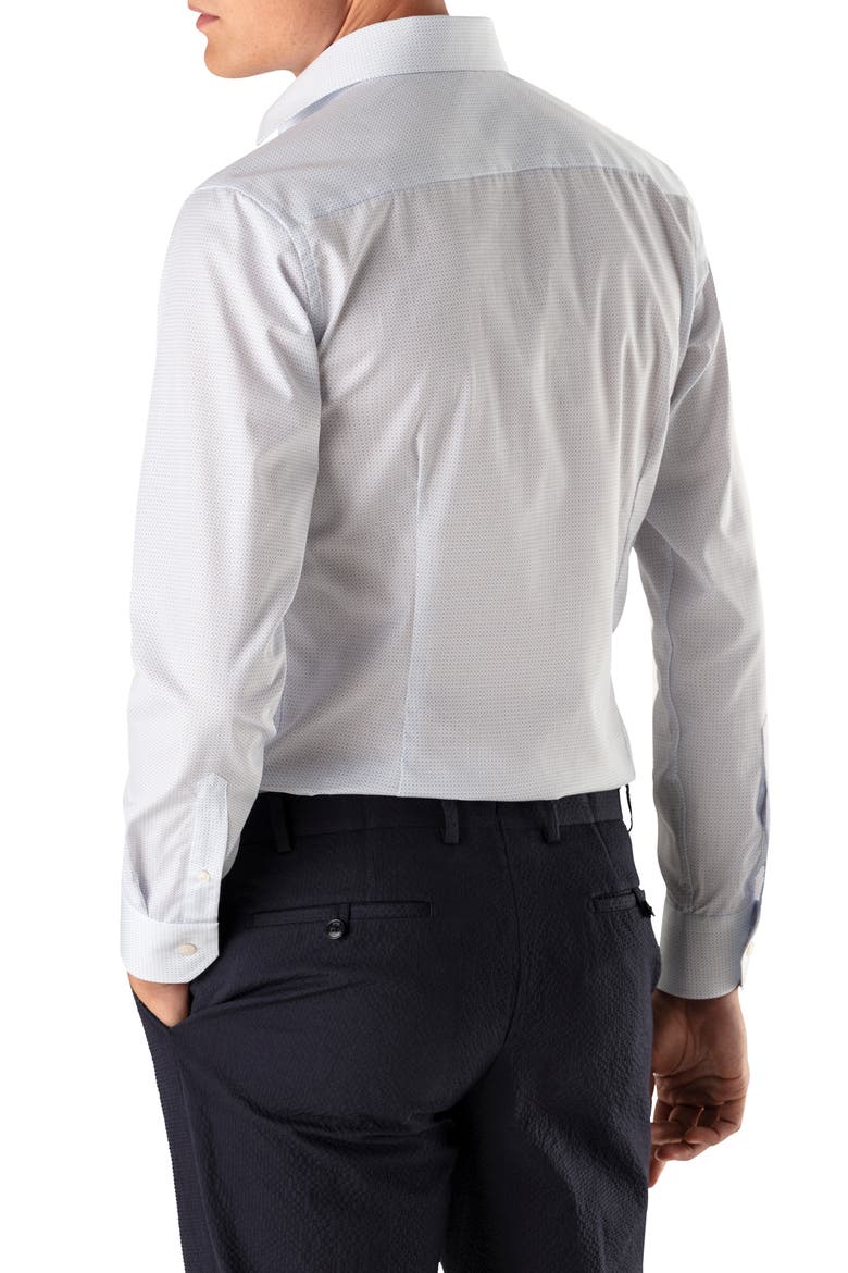 Contemporary Fit Print Dress Shirt, Alternate, color, BLUE