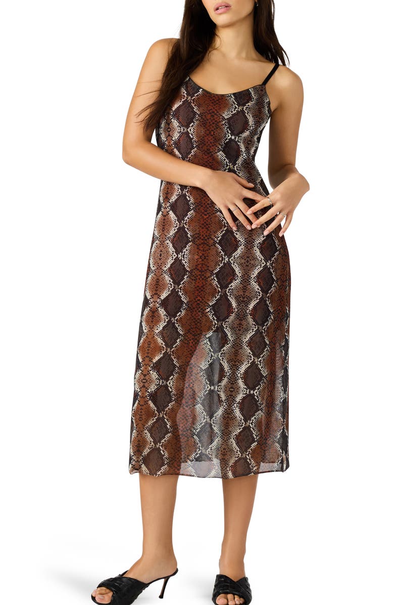 Steve Madden Scarlet Print Slipdress, Main, color, 