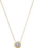 BY ADINA EDEN Lab Grown Diamond Solitaire Bezel Necklace 14K