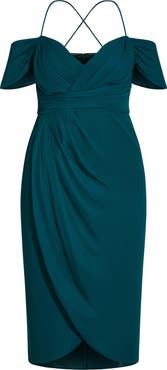 City Chic Cold Shoulder Midi Dress