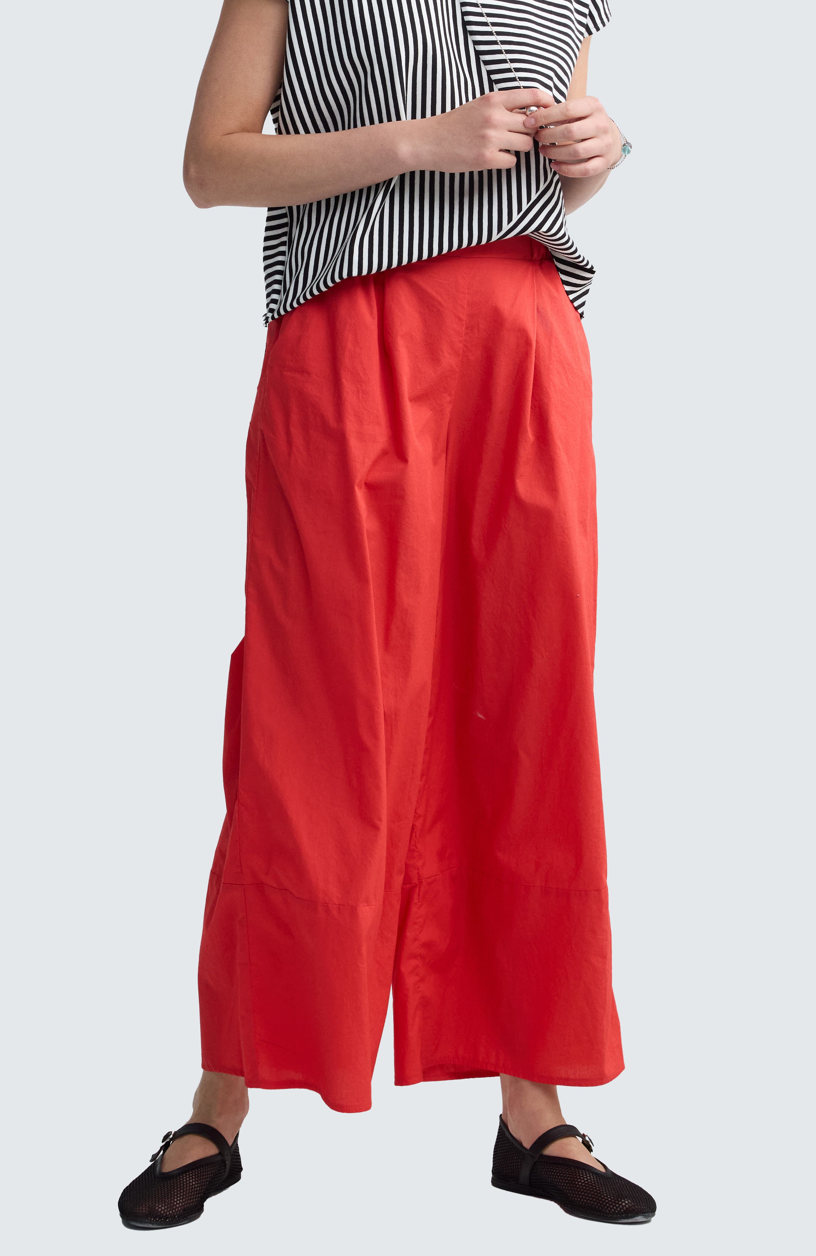 Elinea Printed Poplin Wide-Leg Pants - image 3