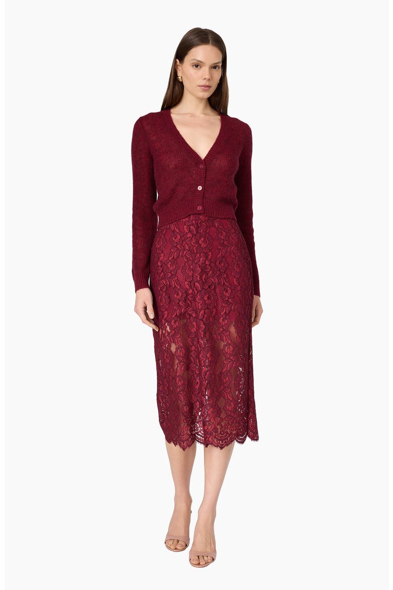 Osmond Lace Midi Skirt, Alternate, color, COMPOTE