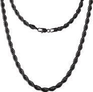 Lucky Brand Black Twisted Rope Chain Necklace - 24'' Chain
