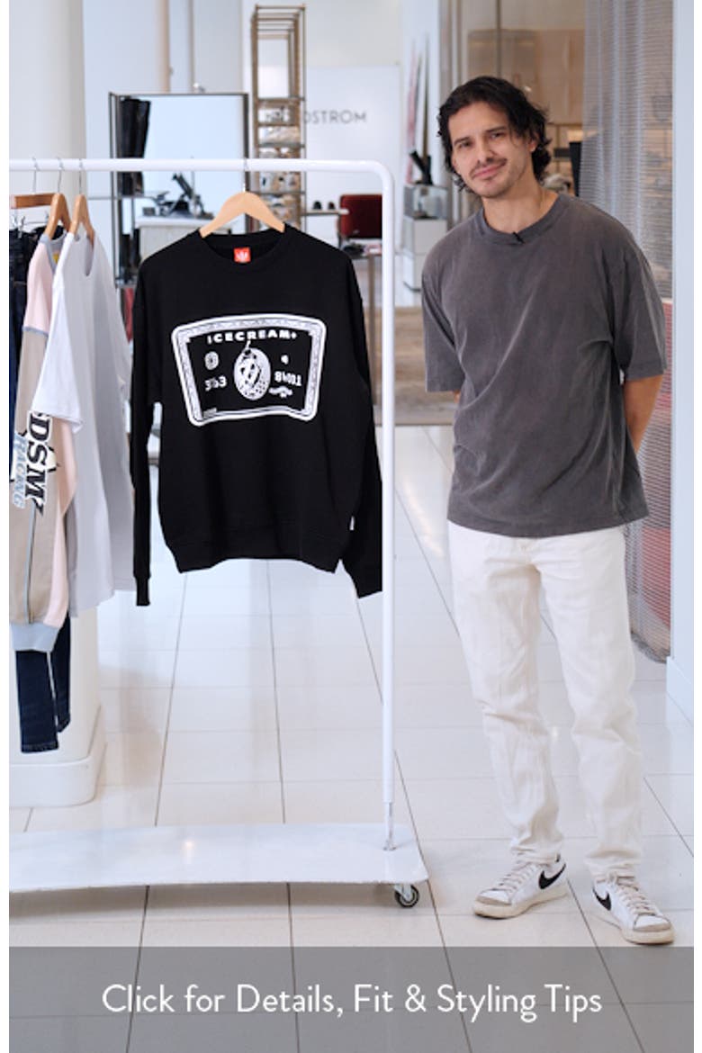 Card Cotton Graphic Sweatshirt video