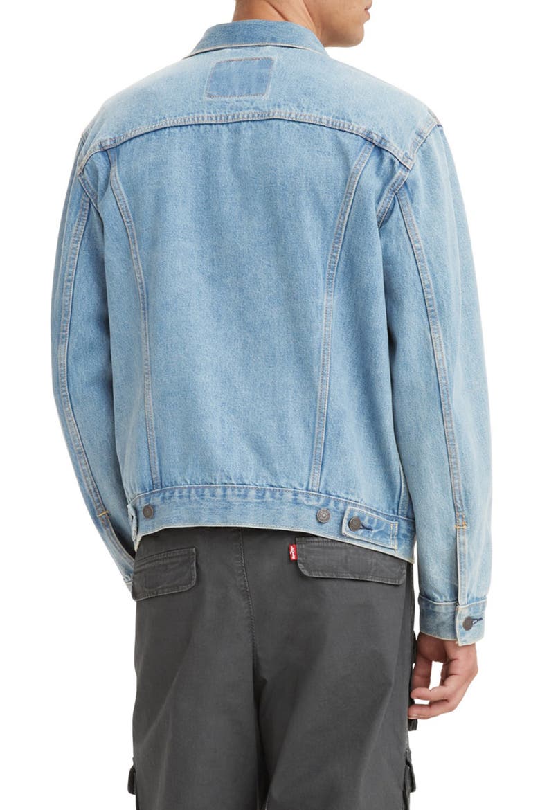 The Trucker Denim Jacket, Alternate, color, LIGHT STONEWASH