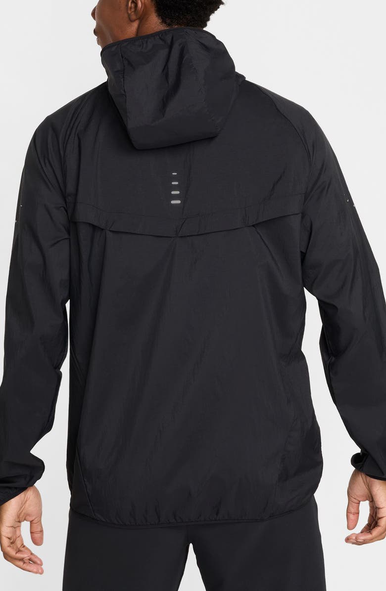 Nike Stride Dri-FIT UV Hooded Running Jacket, Alternate, color, 010 Black/Refsil