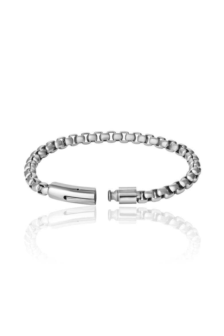 Silver-Tone Box Chain Bracelet, Alternate, color, Silver