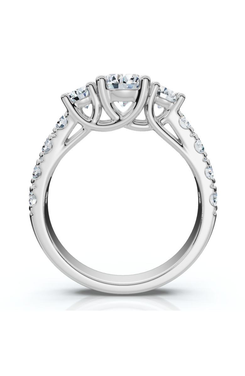 Bliss Diamond 2Ct TW 3-Stone Diamond Engagement Wedding Ring Set 14k Gold or Pt Lab Grown, Alternate, color, 