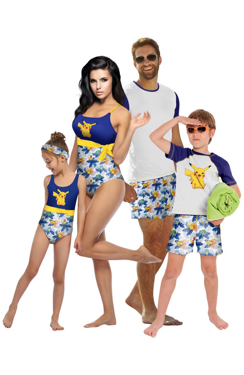 POKEMON Pikachu Onepiece Swimsuit, Alternate, color, Girls