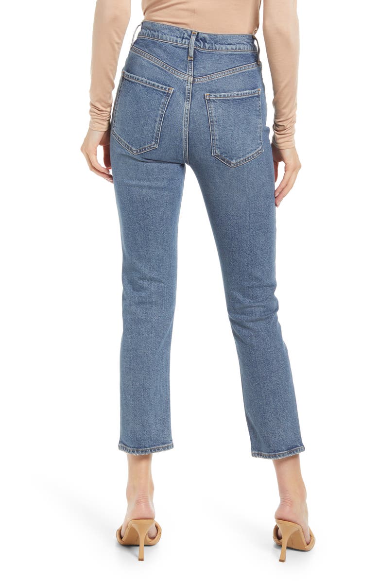 AGOLDE Riley High Waist Ankle Straight Leg Jeans, Alternate, color,