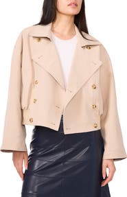 1.STATE Crop Trench Coat