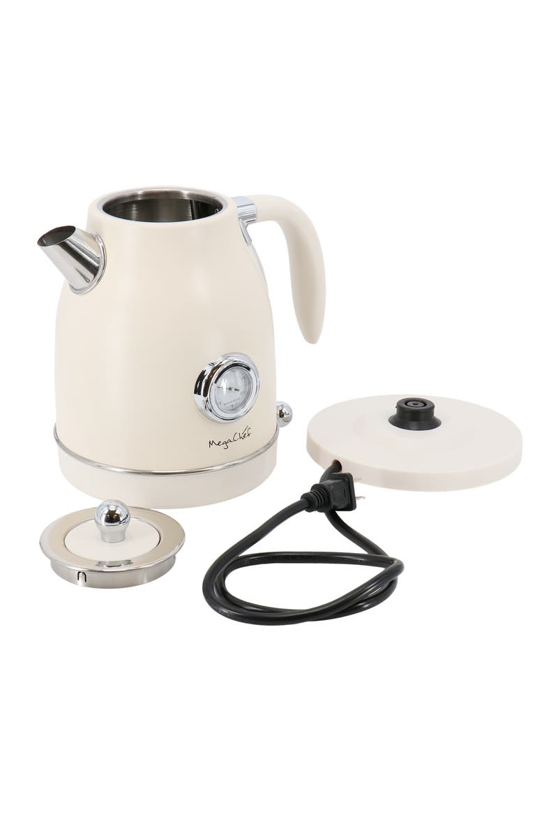Electric Tea Kettle and 2 Slice Toaster Combo, Alternate, color, Cream