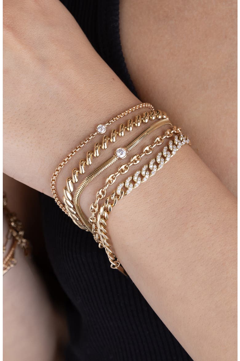 Puffed Mariner Chain Bracelet, Alternate, color, 14K YELLOW GOLD
