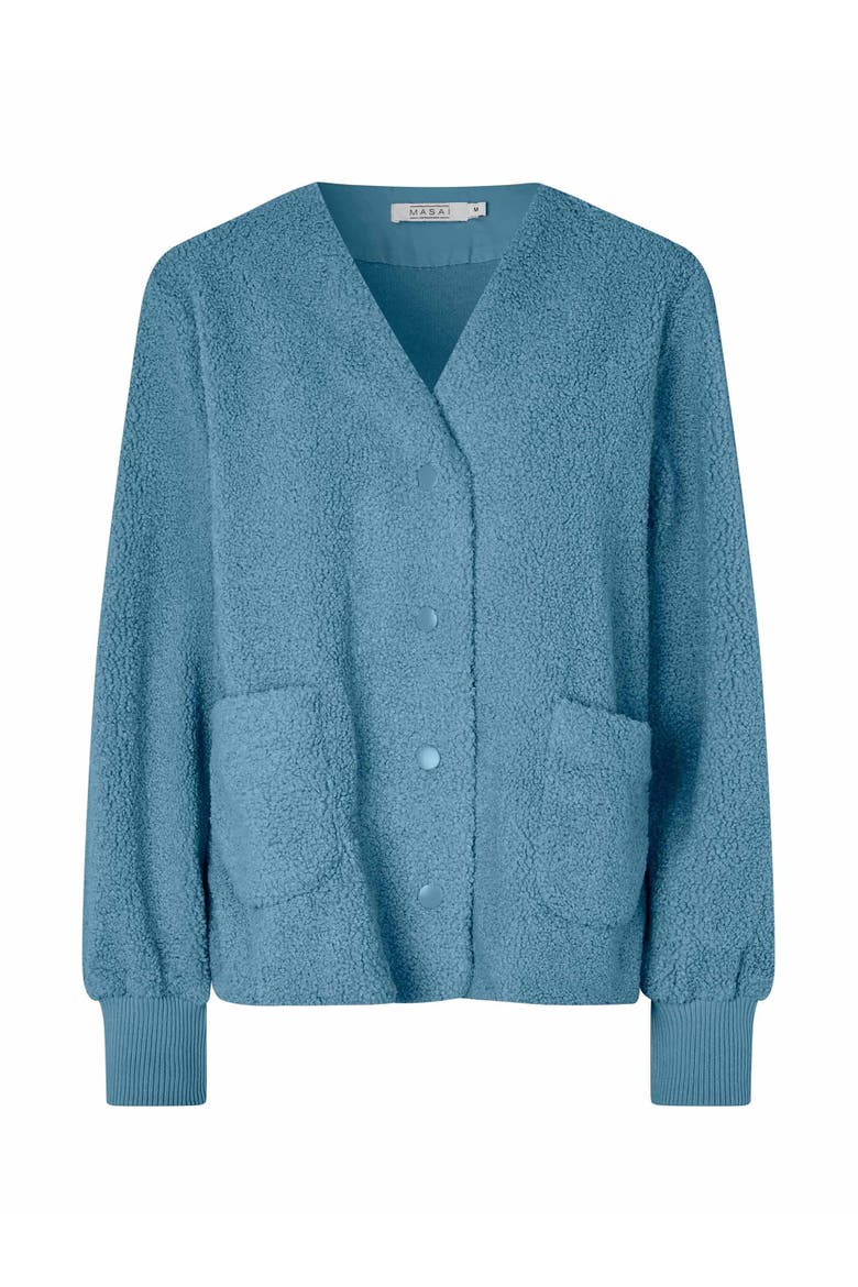 MaJunte V-Neck Long Sleeve Jacket, Alternate, color, Proven Blue