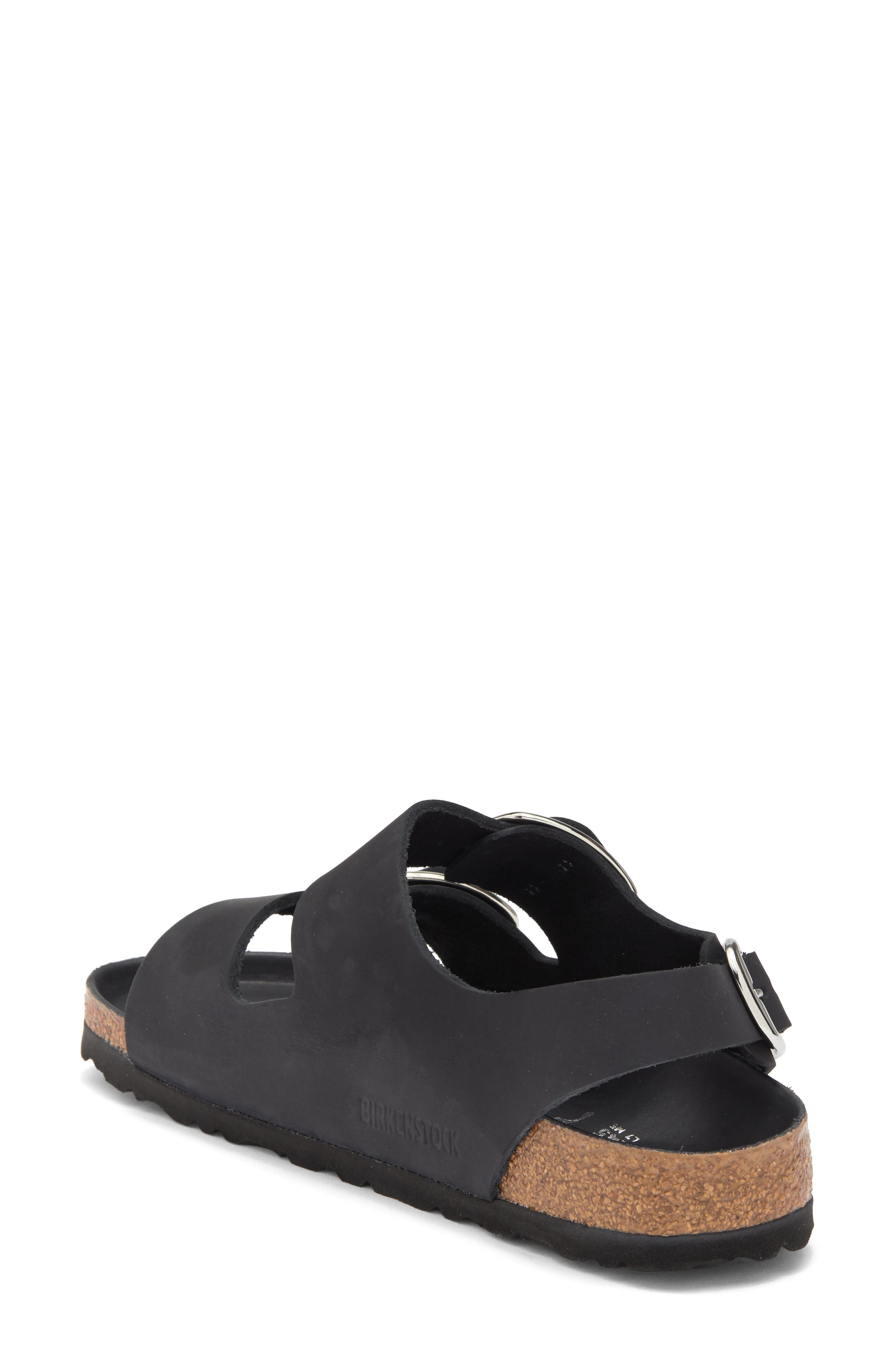 Birkenstock Milano Slingback Sandal, Alternate, color, Black