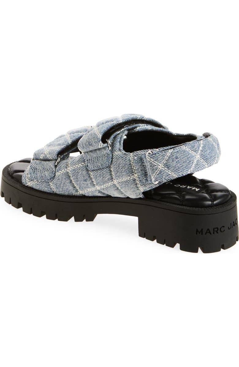 Marc Jacobs The Quilted Denim Sunny Sandal, Alternate, color, Light Wash Indigo
